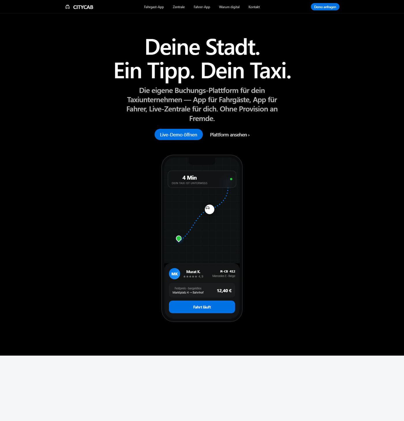 CITYCAB — Mobilitäts-Web-App